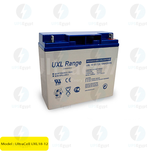 بطارية رصاص حمضي ألتراسيل UXL18-12 - 12 فولت 18 أمبير ساعة