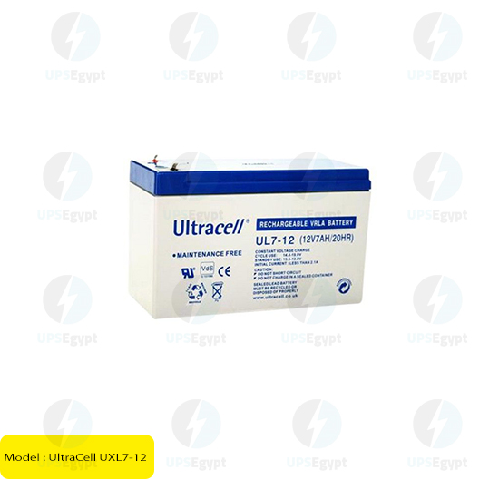 بطارية رصاص حمضي ألتراسيل UXL7-12 - 12 فولت 7 أمبير ساعة